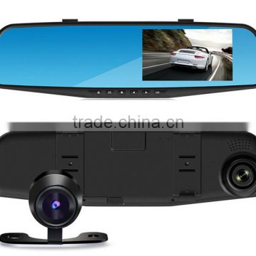 Best Mirror Dual Camera Car Recorder with G-sensor Fuction Video Camera for Car