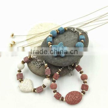 bob trading custom volcanic lava rock stone bracelet wire bracelet