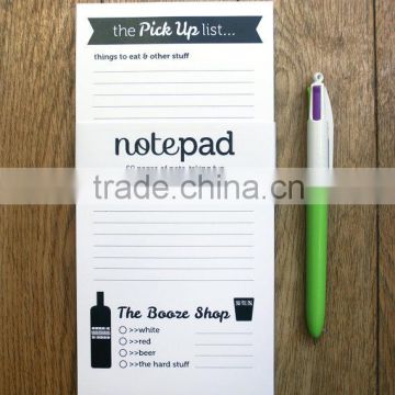 The pick up list notepad with magnet back/ fridge magnet notepad