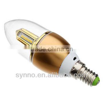 new design AC85-265v led bulb light CE ROHS SASO e14 4w candle lighting