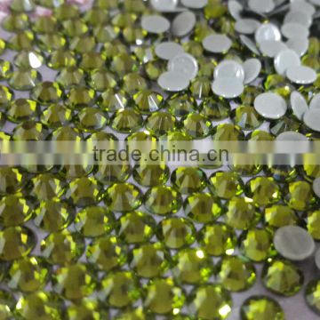 hot selling new quality ss20 olive color DMC hot fix stone with super shine                        
                                                Quality Choice