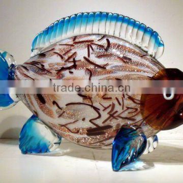 golden fish art glass table decoration xo-2010004A and art glass home decoration