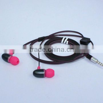 Colorful earhuds metal ear pods with mic for cell phone