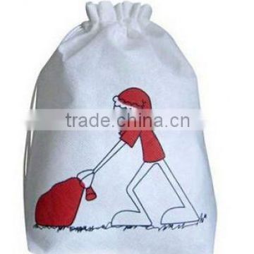 Wholesale Customised Logo Printed Cotton Drawstring Shoe Bag