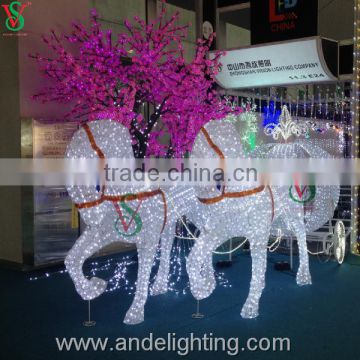 Outdoor Christmas Lights Wedding Decoration Horse Carriage for Sale