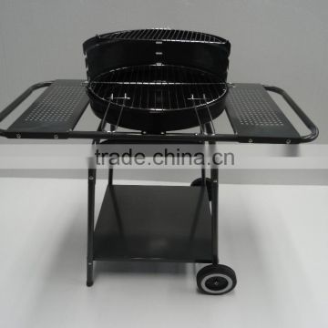Round Table Trolley Charcoal Grill BBQ Barbecue