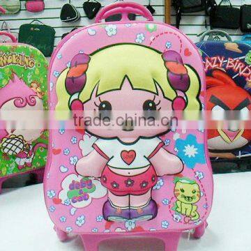 (GC-3DLUG-01)Good quality 3D eva trolly kids eva luggage bag