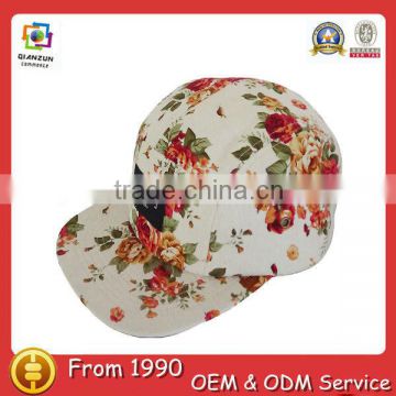 100 cotton 5 panel strap back hat custom design digital print custom floral 5 panel hat