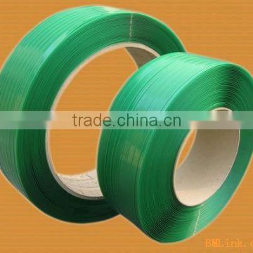 embossed dark green pet strapping for manual packing produced by mingye