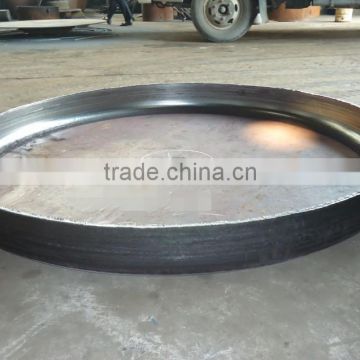 customized printed steel flange forming pressed flat tank end caps cover