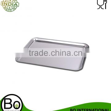 Stainless Steel Shiny Square Tray/ serving tray/metal dinner tray