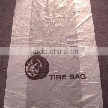 HDPE Folded Clear Plastic Car Tire Bag