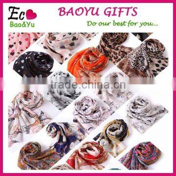 2015 New Faashion Brand Foulard Chiffon Shawl Silk Scarf Women Scarves