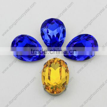 2015 Cheap high quality faceted crystal sew on fancy stones for dance garment