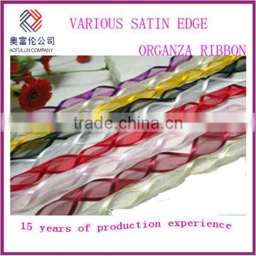 Satin edge organza ribbon