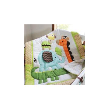 Animal Jungle Collection Embroidery Applique Baby Quilt