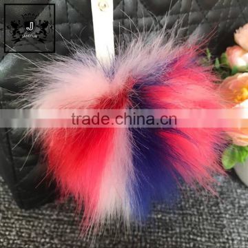 Phone Car Handbag Decoration Accessories Faux Fur Plush Keychain Fluffy Fox Fur Ball