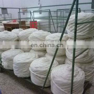 Factory Wholesale Sheep Wool Tops Roving White 19.5mic/44mm