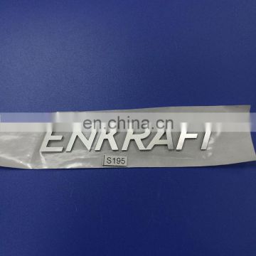 hard plastic silver plated car logo bagde stickers