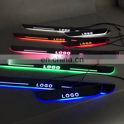 acrylic custom Led Door Sill Plate scuff Strip dynamic sequential style pedal Welcome Light Pathway Accessories
