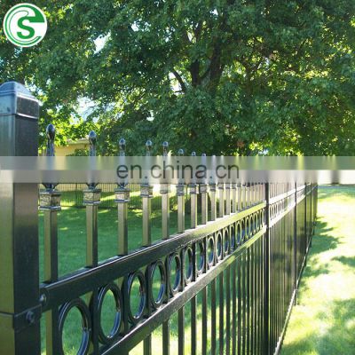 Home garden used steel tubular fencing wrought iron fence panel factory