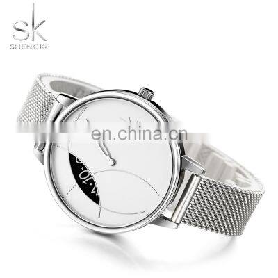 SHENGKE Milan Mesh Band Watchs Hidden Clasp Comfortable to Wear Handwatchs Femininity  Quartz Wristwatch K0091L
