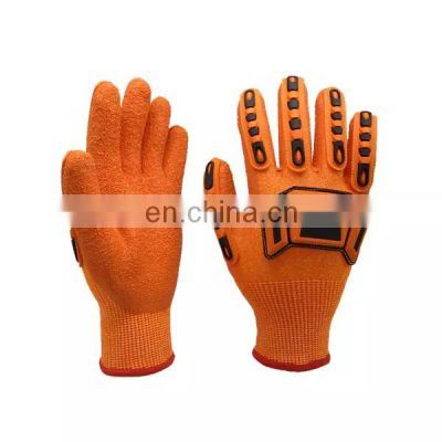 Hot Sale Heavy Duty TPR Oil And Gas Mining Industry  Impact Resistant Anti Cut Resistant Nitrile Safety Gloves For Work