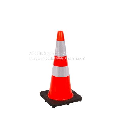 28inch Highway Safety PVC Road Cone with Black Base