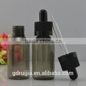 30ml black PET e liquid bottles with glass pipette plastic dropper bottles,30ml childproof plastic ejuice bottles