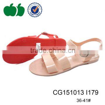 Fashion simple design pvc jelly sandals for women