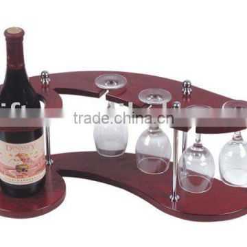 Wooden wine set&Glass holder:BF09159