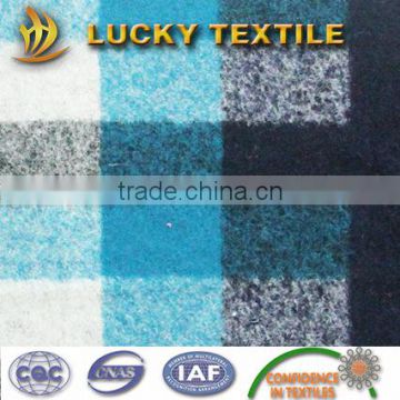 Plaid Pattern Knited Wool Jacquard Fabric For Coat