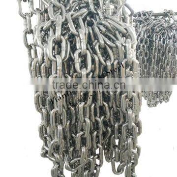 DIN766 short link stainless steel chain, 12mm diameter, strong breaking load