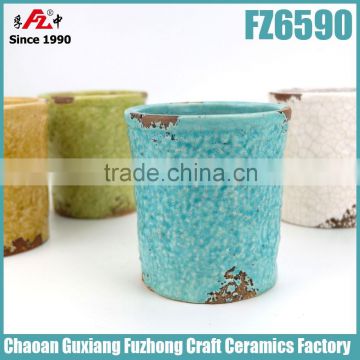 Cute glazed ceramic pots for plants
