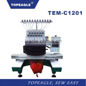 TOPEAGLE TEM-C1201 single head 12 needle computer embroidery machine price