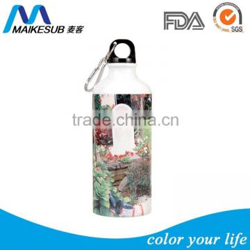 Sublimation stainless steel water bottle, white and sliver colors