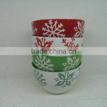 Ceramic christmas serving bowl set