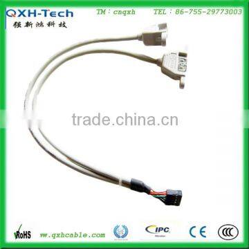 28AWG Housing to panel Mount Female USB Cable