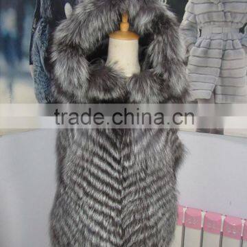 wholesale price Silver fox fur vest