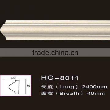 European-style low price PU plain/ cornice mouldings materials for door/ window/wall/ ceiling decoration