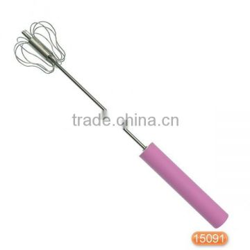 Good Quality Egg whisk with Purple Handle Stainless Steel Egg Beater