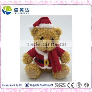 Custom stuffed christmas teddy bear toy