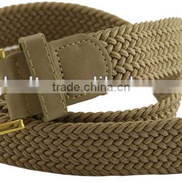 Elastic belt with alloy buckle