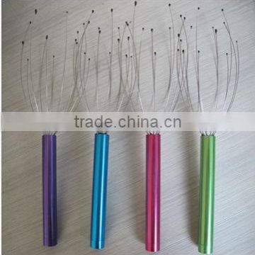 Electric Aluminum Handle Head Massager With Stainless Steel Legs