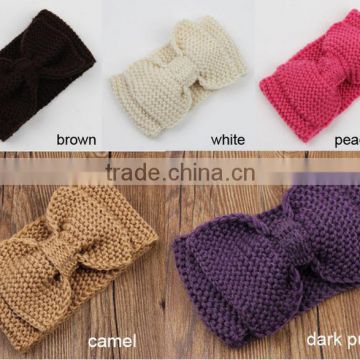 Crochet Ear warmer 100%cotton,baby ear warmer,crochet bow headband, toddler headband