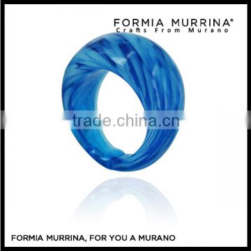 2016 Fashion Murano Lampwork clear Glass wedding Rings