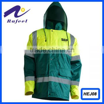 men protective winter jacket safety reflective