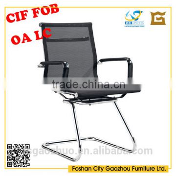 Cheap office mesh chair meeting chairs with chrome sled base
