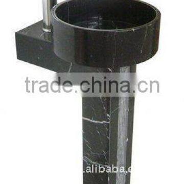 pedestal sink lautus item KASA-MIX-BM-L in black color