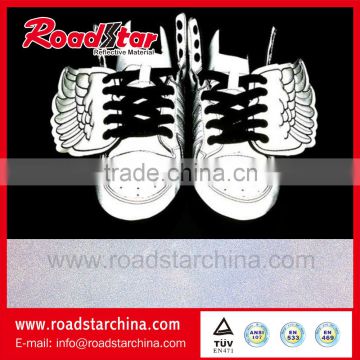 High intensity reflective shoes leather